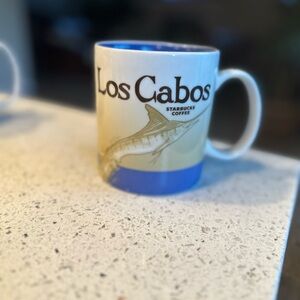 Starbucks Los Cabos Blue and Tan Mug